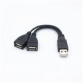 Miniatyrbild 3 av 4: Ryra 1st USB 3.0 A 1 hane till 2 dubbla USB hon datahub strömadapter Y-splitter