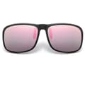 Foldable Sunglasses Clip-On Pink Mirror Lenses