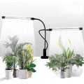 Miniatyrbilde 1 av 5: Grolampe, sollys hvitt 50w 84 Led dobbelthode klemme plantelys, 4/8/12t timer og 5 dimbare nivåer