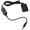 Pikkukuva 1 / 5: 5V 2A Acke12 Ack-e12 USB Virtakaapeliadapteri + Lp-e12 Dr-e12 DC-liitin Canon EOS M M2 M10 M50 D:lle