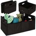 Car Trunk Organizer 2 Compartments + Mesh Pocket Black 47x44 cm