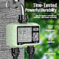 Miniatyrbild 2 av 3: Sprinkler Timer, Programmerbar Vattentimer Utomhus Trädgårdsslang Timer Med Regnfördröjning/Manuell/Automatisk Bevattningssystem, Vattentät Digital Bevattningstimer
