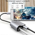 Miniatyrbild 3 av 5: Lightning-gränssnitt till RJ45 Ethernet-adapter 2 i 1 LAN-nätverksadapter Stöd för 10/100 Mbps Driver-fri Gigabit-nätverkskabelomvandlare