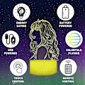 Miniatyrbillede 3 af 5: Taylor Swift Lys 3D Illusion Lampe Med Fjernbetjening & Smart Touch, 16 Farver Swiftie Dæmpbar Natlampe Soveværelse Dekoration Gave