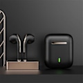 Miniatyrbild 1 av 5: Hörlurar Bluetooth 5.0 Öronsnäckor Hörlurar Trådlöst Headset