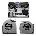 Miniatyrbild 2 av 5: Laptop CPU GPU Kylfläkt för Legion Y7000-2019 Y540-15IRH 5F10S13886 DC28000E3F1 ny