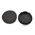 Miniatyrbillede 4 af 5: 4 stk./sæt Sort/sølv 56mm ABS-kapsler Universal Bilhjul Centerkapsel til Fælg