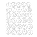 Pikkukuva 1 / 4: Puiset numerot Esikoulu Numerot Puulastut 1-30 Numeron muotoinen puuriipus A