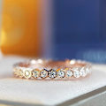 Miniatyrbillede 5 af 5: Rose Gold Sød Bi Bikube Ring Minimalistisk Kvinder Geometrisk 3PCS Sæt Skinnende Cubic Zirconia Diamant Hexagonal Ring Bryllupsdag Evighedsring (