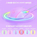 Miniatyrbillede 3 af 5: Onikuma Cw905 Trådløs Mus 6400 Dpi Usb Gaming Mus 7-knaps Design Åndende Led Farve Til Desktop