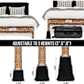 Miniatyrbillede 5 af 5: 8 stk. Premium Justerbare Møbelforhøjere (4 Høje og 4 Lave) - Robust Forhøjer med Pladsbesparende Design - Seng, Bord, Stol eller Sofa
