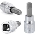 Miniatyrbilde 3 av 5: 13 stk. Torx Pipesett, T8 - T70 Pipebitssett, Hunn-Torxpiper, Torx Bit Pipesett, Krom Vanadium Stål 1/4\", 3/8\" og 1/2\" Feste