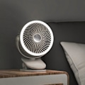 Pikkukuva 4 / 5: Kannettava tuuletin, monipuolinen tuuletin, henkilökohtainen pöytätuuletin, USB ladattava tuuletin LED-valolla, klipsituuletin - VÄRI: D
