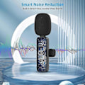 Miniatyrbild 3 av 5: 2024 Professionell Trådlös Lavaliermikrofon 2-pack Brusreducerande Kristallklart Inspelning Med Usb-c För Iphone 15 Pro Max, Ipad, Android, Live St