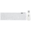 Wireless Keyboard and Mouse Set - Smart Sleep, 10m Remote Connection - Compatible with iOS/Windows/Android - White