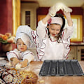 Miniatyrbillede 2 af 5: 2 stk. Silikone Perforerede Bageforme Sandwichform Franskbrødsform Madmåtte 5 Brød Non-Stick Bageplade