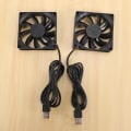 Miniatyrbild 2 av 5: 80mm 5V USB-fläkt 80mm 8cm 8015 Borstlös DC-kylfläkt PC-dator Router-fläktkylare 2 st