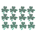 Miniatyrbillede 1 af 5: 12 stk. Shamrock Servietring Spænde Servietring Rhinestone Servietring til . 's Dag Bryllupsfest Tab