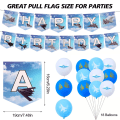 Miniatyrbild 3 av 5: Dekorationer för flygplansfödelsedagsfest - Happy Birthday-tema