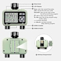 Miniatyrbild 3 av 3: Sprinkler Timer, Programmerbar Vattentimer Utomhus Trädgårdsslang Timer Med Regnfördröjning/Manuell/Automatisk Bevattningssystem, Vattentät Digital Bevattningstimer