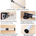 Miniatyrbillede 4 af 5: Justerbare Bordben i Aluminiumlegering, Foldbare Spisebordben, Løfteben, Justerbare Støttefødder, Teleskopiske Foldbare Multifunktionelle