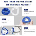 Miniatyrbild 2 av 5: 5 st Cpap-maskfoder Helmask Återanvändbara Mjuka Cpap-masköverdrag Minska Luftläckage Och Blåsor Tvättbara Kuddfodral