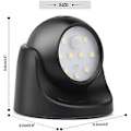 Pikkukuva 3 / 5: Ulkoseinävalaisin liikeanturilla | 1000 lumenin LED-ulkovalaistus | Akkukäyttöinen langaton valaistus 360 asteen kääntö