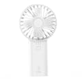 SiGN Bærbar Mini USB Håndholdt Ventilator med Lampe - Hvid