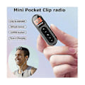 Pikkukuva 2 / 5: Mini taskuradio, ladattava, kannettava 76-108 MHz radiovastaanotin taustavalaistulla LCD-näytöllä ja langallisilla 3,5 mm kuulokkeilla - JA