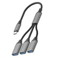 Miniatyrbild 1 av 5: OTG Expander Splitter USB-C / Type-C till USB-A Grey