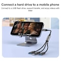 Miniatyrbilde 5 av 5: OTG-utvider splitter USB-C / Type-C til USB-A Grey