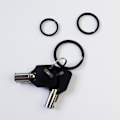 Miniatyrbilde 4 av 5: 20 stk 1,18 tommer/30 mm diameter metall flate split nøkkelring X
