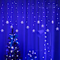 Miniatyrbillede 1 af 4: (Blå, 4m) LED Snefnug Isstribe Lys Julepynt Lys Snefnug G