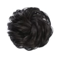 Miniatyrbild 1 av 5: Stora Hårförlängningar i Mörkt Svart - Lockigt Vågig Scrunchie Hår Naturligt Falskt Hårsnodd Elastiskt för Kvinnor Flickor D