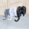 Miniatyrbilde 4 av 5: 2 stk Svarte Dyreformede Veggkroker Dyre Nøkkelkrok Elefant R