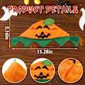 Miniatyrbilde 2 av 4: Katt Halloween Gresskar Kostyme Hund Halloween Gresskar Lue Kjæledyr Hodeplagg for Halloween Fest Justerbar