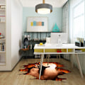 Miniatyrbild 3 av 5: 3D Halloween-golvstickers, spökhandskrapa väggstickers, avtagbara Halloween-konstväggmålningar f