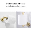 Miniatyrbillede 4 af 5: Toiletpapirholder i rustfrit stål 304 til vægmontering i badeværelset, børstet guld, toilettilbehør A