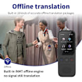 Miniatyrbillede 2 af 4: 2024  Øjeblikkelig stemmeoversætter Sprogtranslator Simultan oversættelse Kræver ikke WiFi Tosproget oversættelse D