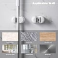 Miniatyrbild 2 av 5: Väggmonterad Kvast- och Mopphållare 2-pack - Mopphållare/Väggkvasthållare, Robust Självhäftande Organiserare för Rengöringsartiklar H