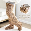 Miniatyrbild 3 av 5: Strumpor, dam fleece strumpor - Brun Brown