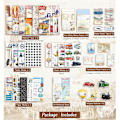 Pikkukuva 2 / 4: Matkailuaiheinen Scrapbooking-setti, Journaling-tarvikkeet, Junk Journal -setti, jossa on Washi-teippiä, tarroja, A6-muistiinpano