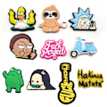 Miniatyrbillede 1 af 5: 10 stk. Vertikal Midterfinger af Pink Girly Sko Dekorationer, Pers