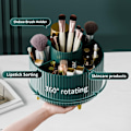 Miniatyrbillede 3 af 5: 360° roterende makeup-arrangør til kosmetik, smykker til toiletbord, soveværelse, kontorartikler, opbevaring
