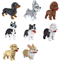 Miniatyrbild 3 av 5: 950 Stycken Bobtail Hund Mikrobyggstenar, Djur Mini Block Leksak Set KLJM-02 (Bobtail) C