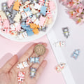 Miniatyrbilde 2 av 5: 60 stk. Katt Flatbcaks Dyr Resin Cabochons Resin Katt Charms Dyr Flatback Charms Kjæledyr Katter Dyr