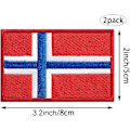 Miniatyrbillede 2 af 5: 2 stk. Norge flag patches Norge flag broderede patches norske flag militær taktisk patch