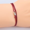 Miniatyrbild 2 av 5: 5-pack (bildfärger) - Tunna armband för män och kvinnor med handgjord hummerlås - Minimalistiska tygarmband Z