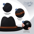 Miniatyrbilde 4 av 5: Kvinner Jenter Menn Hatt Vinter Jazz Hatt Filt Lue - Mote Vinter Wi J