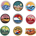 Miniatyrbillede 1 af 5: Stryge-på patches, til børn og voksne, 9-delt patch-sæt, sy F